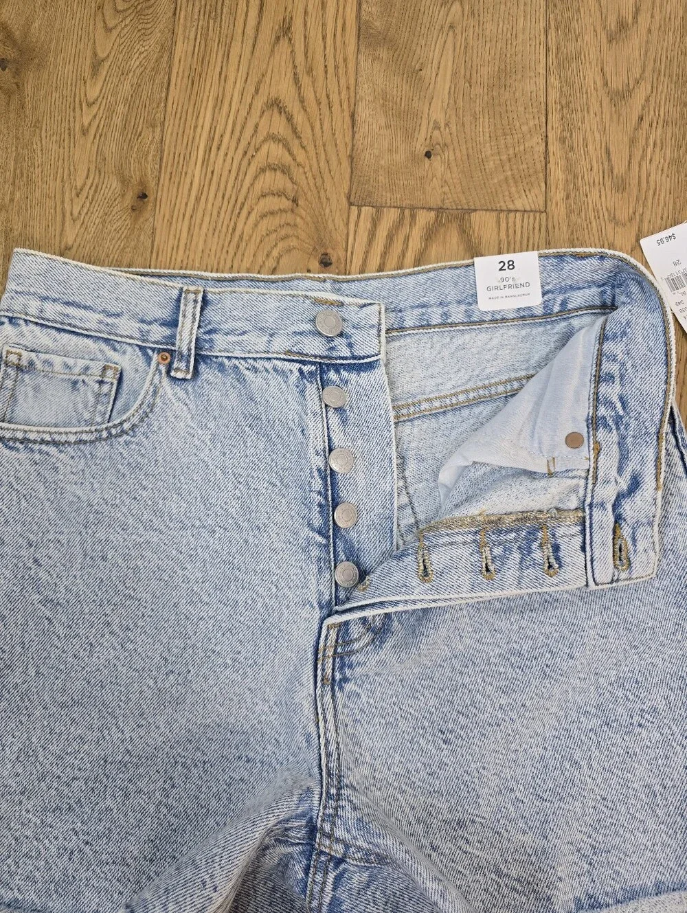 PacSun Light Wash High-Rise Denim Jean Shorts - Picture 6 of 11